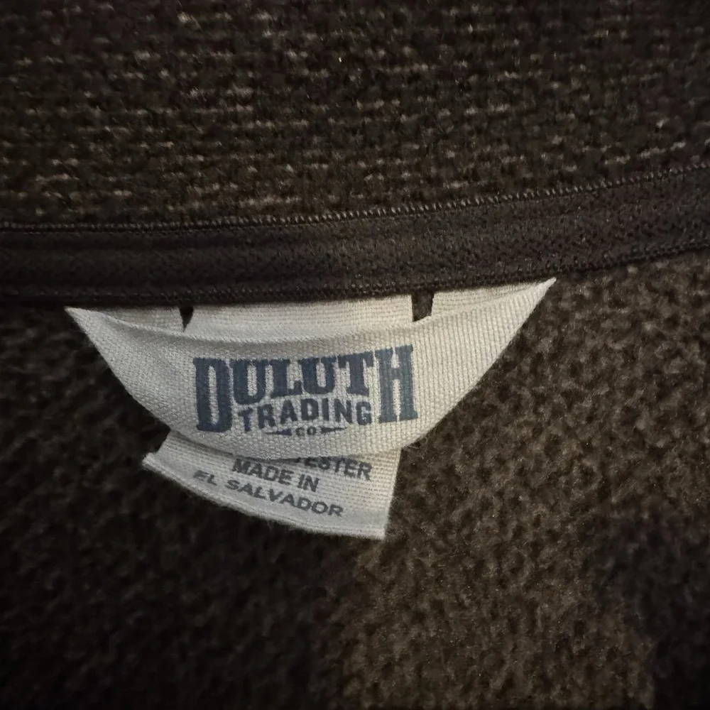 Duluth Trading Co.  Men's Brown Fleece Full‎ Zip Jacket Pockets Size XL
